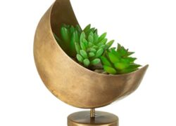 Sass & Belle Mini Celestial Moon Gold Planter